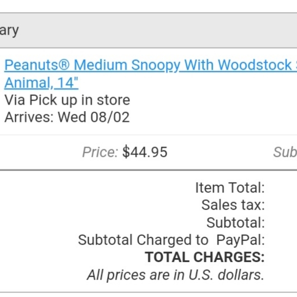 Peanuts (c) Snoopy and Woodstock plush animal - Picture 7 of 7